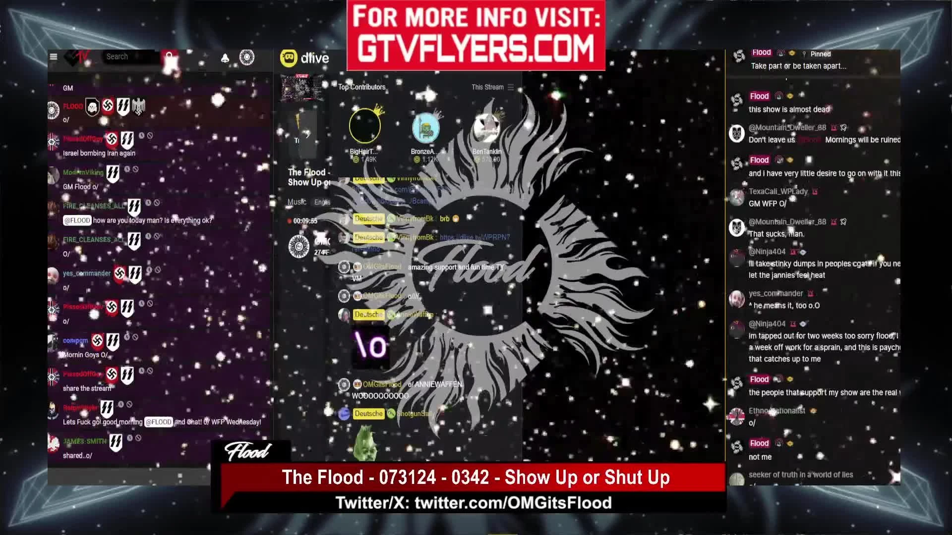 Live in 5 hours The Flood - 073124 - 0342 - Show Up or Shut Up on 31-Jul-24-11:01:46