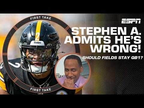 Stephen A. admits he was WRONG about Justin Fields, wants him to stay QB1 👀 | First Take