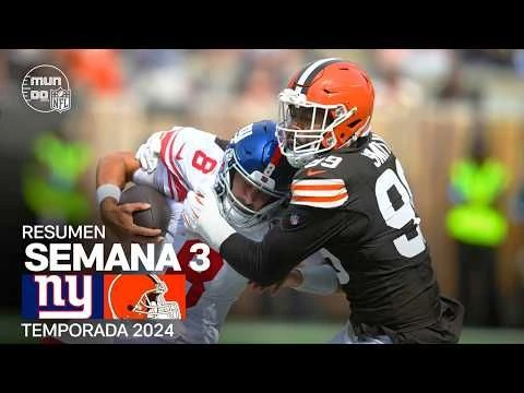 New York Giants vs. Cleveland Browns | Semana 3 - NFL 2024 | Highlights Resumen en español