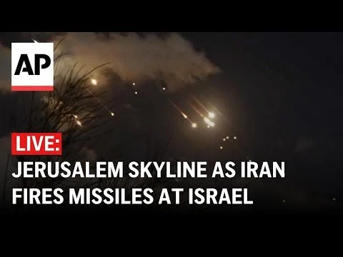 LIVE: Jerusalem skyline as Iran fires missiles at Israel