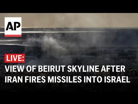 LIVE: View of Beirut skyline after Iran fires missiles into Israel