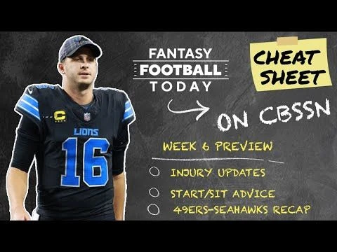 Week 6 Starts and Sits, Injury Updates, TNF Recap | 2024 Fantasy Football Advice