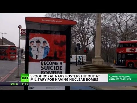 ROYAL NAVY: BECOME A SUICIDE BOMBER RECRUITMENT POSTERS - RT NEWS