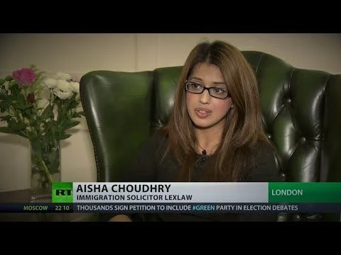 LEXLAW UK Immigration  Visa Solicitor interviewed on RT News