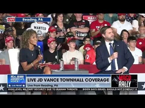 JD VANCE HOLDS LIVE TOWN HALL IN READING, PA 10-12-24