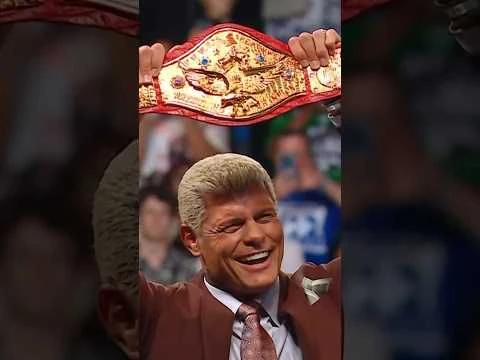 Cody raises the WWE Championship that his father won and had taken away from him nearly 40 years ago