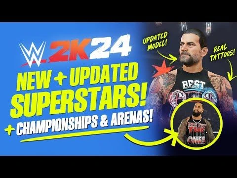 WWE 2K24: New  Updated Superstars, Model Updates, New Attires, Arenas, Creations  More!