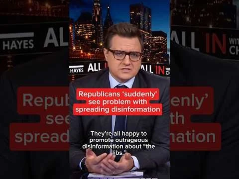 Republicans suddenly see problem with spreading misinformation