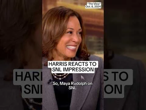 Harris reacts to SNL impression