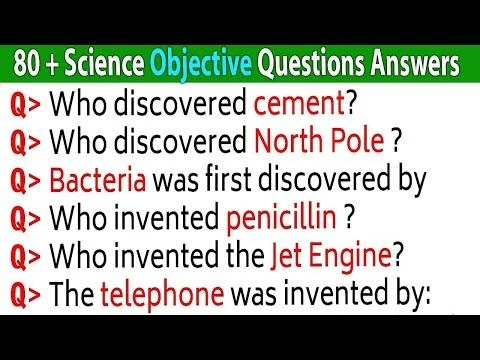 80+ Science GK in English | DISCOVERIES  INVENTIONS Objective questions Answers | Science Quiz