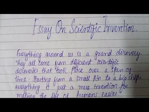 An Essay On Scientific Invention | Essay On Scientific Discoveries