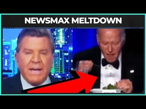 Newsmax Host’s Unhinged Reaction To Biden Eating A Salad