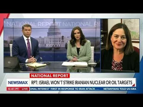 Caroline Glick joins Newsmax on October 15, 2024, to discuss the US shielding Iran from Israel.