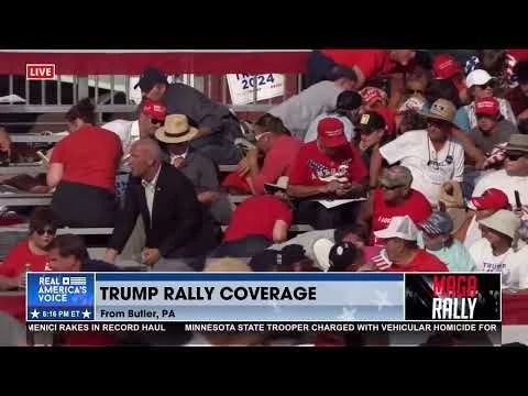 TRUMP RAISE FIST TO SHOW HE IS OK