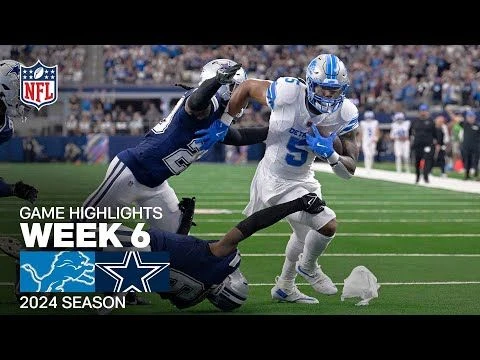 Detroit Lions vs. Dallas Cowboys | 2024 Week 6 Game Highlights