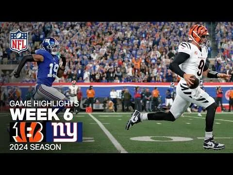 Cincinnati Bengals vs. New York Giants Game Highlights | NFL 2024 Season Week 6