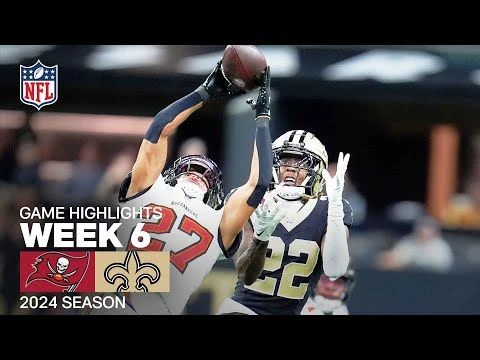 Tampa Bay Buccaneers vs. New Orleans Saints | 2024 Week 6 Game Highlights