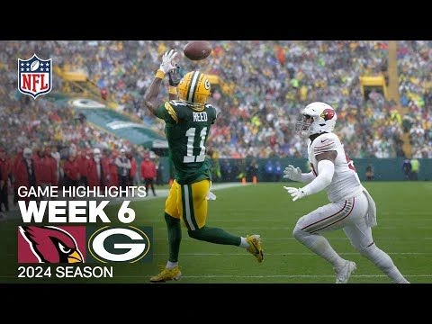 Arizona Cardinals vs. Green Bay Packers Game Highlights | NFL 2024 Season Week 6