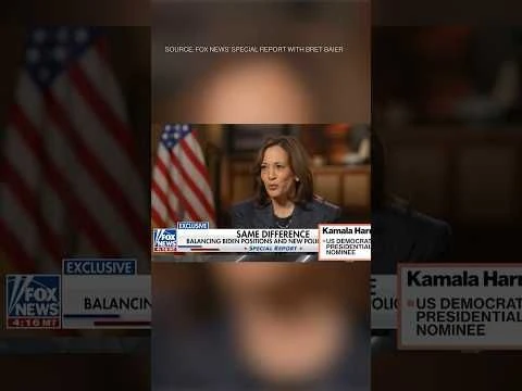 Harris Vows to Be Different Than Biden in Fox News Interview