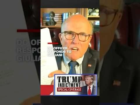 Giuliani yells on Newsmax about Trump indictment