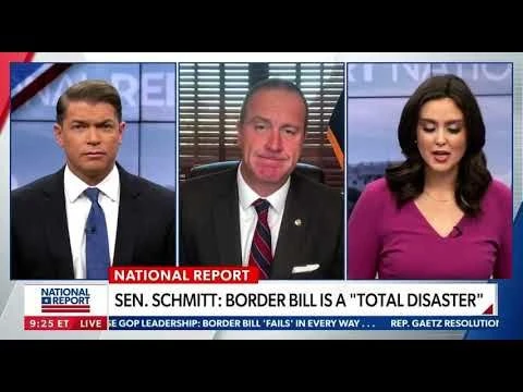 Senator Schmitt joins @NewsmaxTV: Senate border security bill is even worse than advertised.