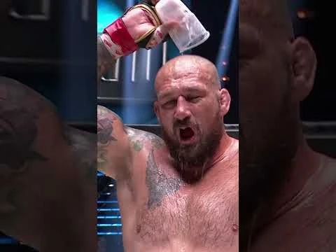 Phil De Fries downs a beer after title fight!