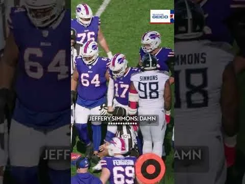 NFL#39;s Biggest Trash Talker, Josh Allen Talking Trash With Titans DL, Jeffery Simmons | #NFL #Shorts