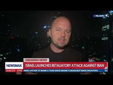 @NewsmaxTV reporter Nick Kolyohin live from Israel while Iran under attack