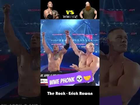 The Rock vs. Erick Rowan | WrestleMania 32 - WWE Phonk Edit 💀 #wwe #therock #phonk #skull