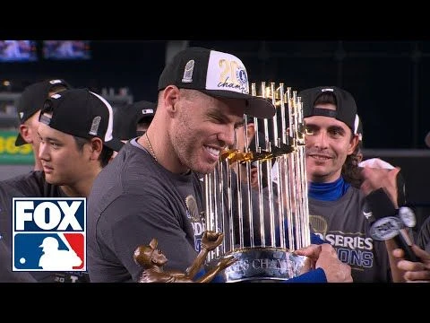 Los Angeles Dodgers#39; World Series Trophy ceremony, Freddie Freeman wins MVP | MLB on FOX