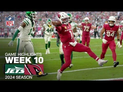 New York Jets vs. Arizona Cardinals Game Highlights | NFL 2024 Season Week 10