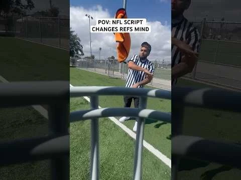 POV: NFL SCRIPT CHANGES REFS MIND.. #nfl #funny #shorts