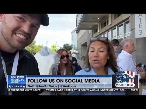 Ben Bergquam Questions Veronica Escobar Outside DNC