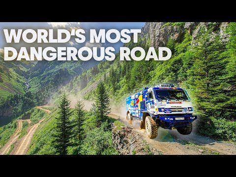 Racing On The World#39;s Most Dangerous Road: Kamaz Truck VS Rally Car