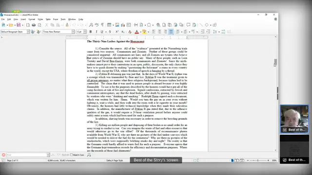 39 Lashes Against the Hoaxacaust