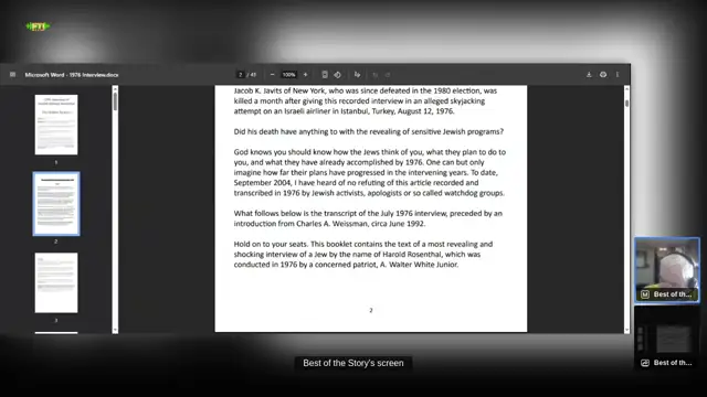 Jewish Supremacism, Part 4: Hidden Tyranny