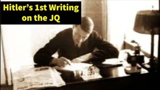 HITLER'S 1ST WRITING ON THE JQ