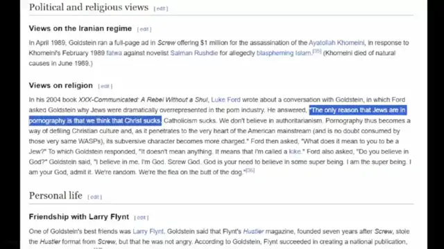 EMJ - Takes On Jews Involvement - Porn and Catholicism