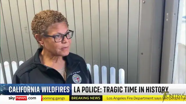 A dead stare of arrogance from LA Mayor Karen Bass as the city burns into the ground