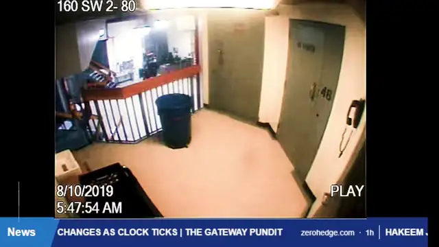 Epstein Cell Security video Shows man all in black entering and leaving???